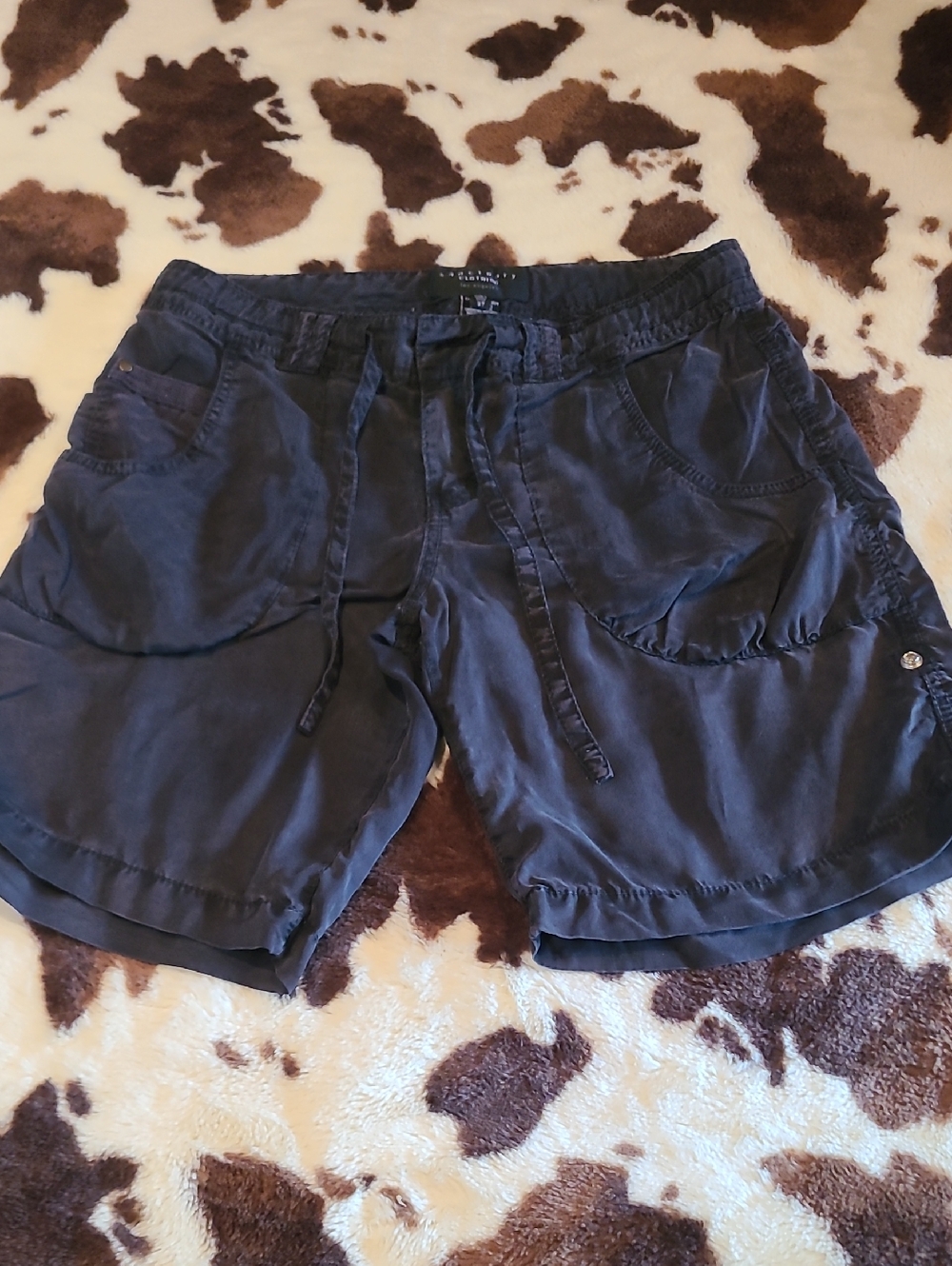Sanctuary Black Drawstring Casual Shorts